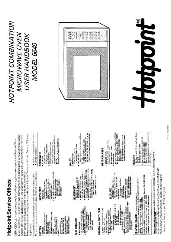 Mode d'emploi HOTPOINT-ARISTON HB6640