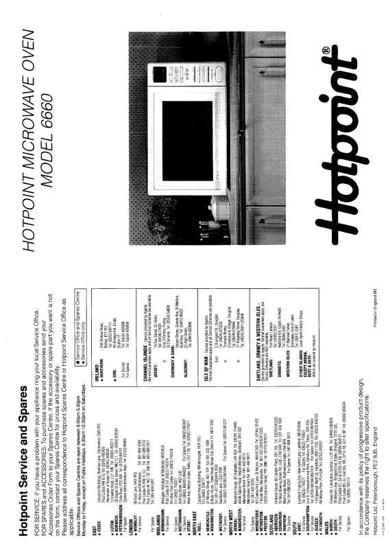 Mode d'emploi HOTPOINT-ARISTON HB6660