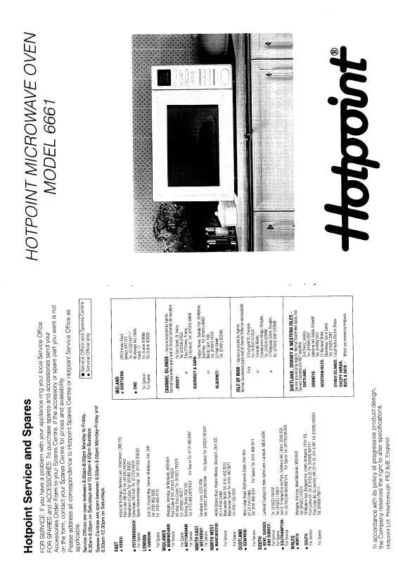 Mode d'emploi HOTPOINT-ARISTON HB6661