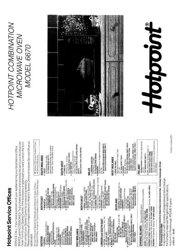 Mode d'emploi HOTPOINT-ARISTON HB6670