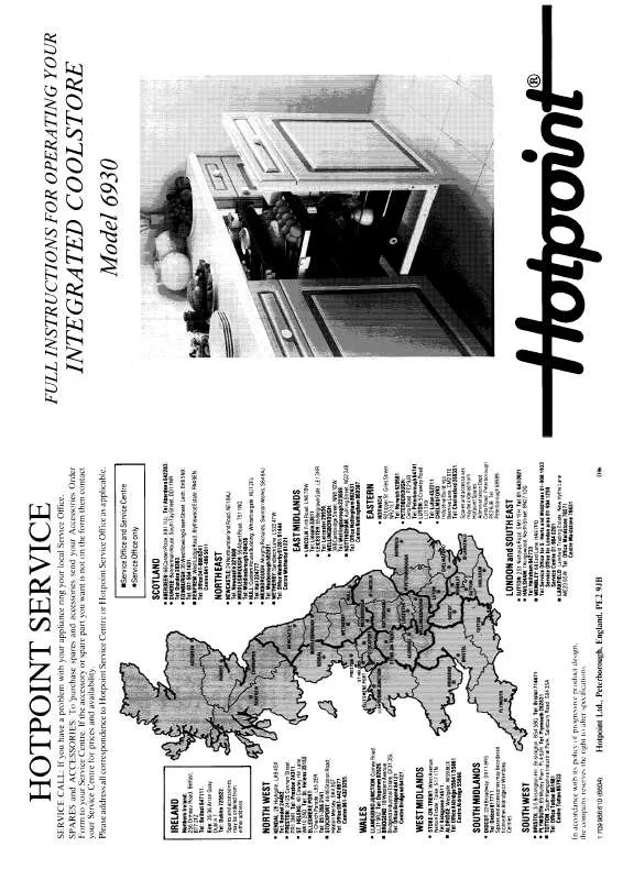 Mode d'emploi HOTPOINT-ARISTON HB6930