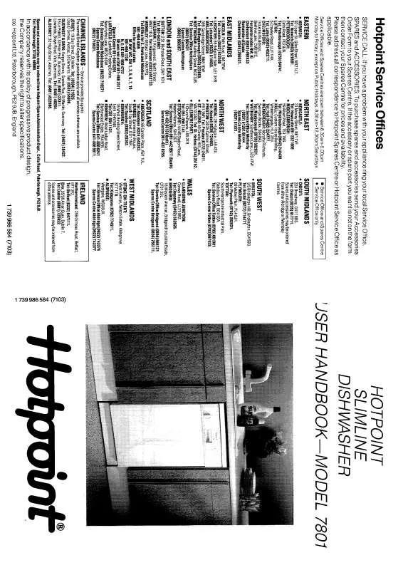 Mode d'emploi HOTPOINT-ARISTON HB7802