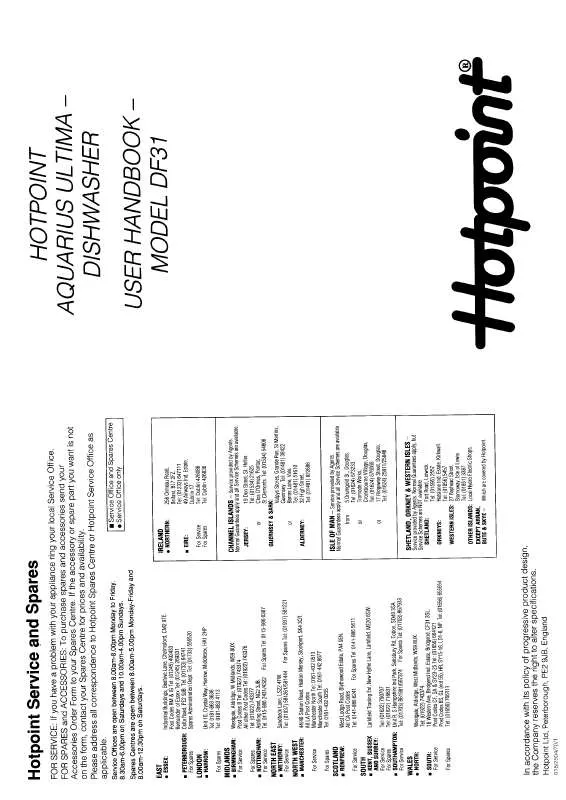 Mode d'emploi HOTPOINT-ARISTON HB7845