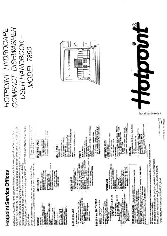 Mode d'emploi HOTPOINT-ARISTON HB7890