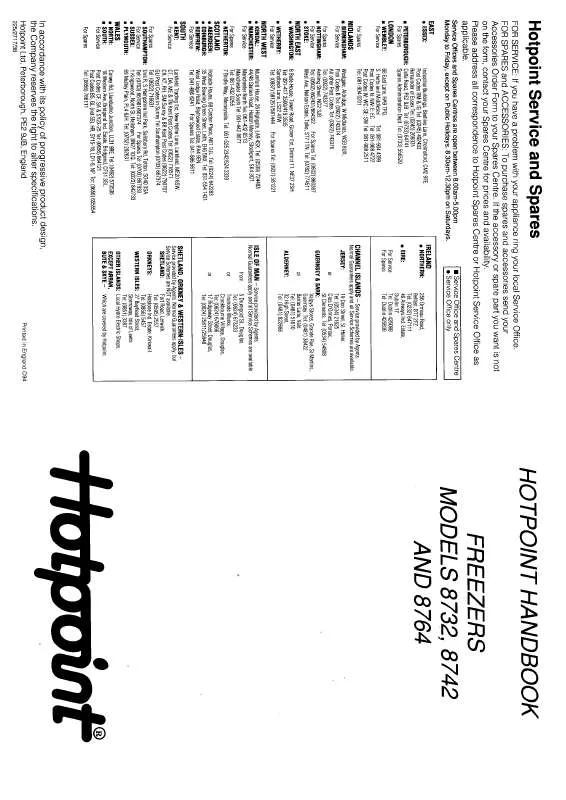 Mode d'emploi HOTPOINT-ARISTON HB8764