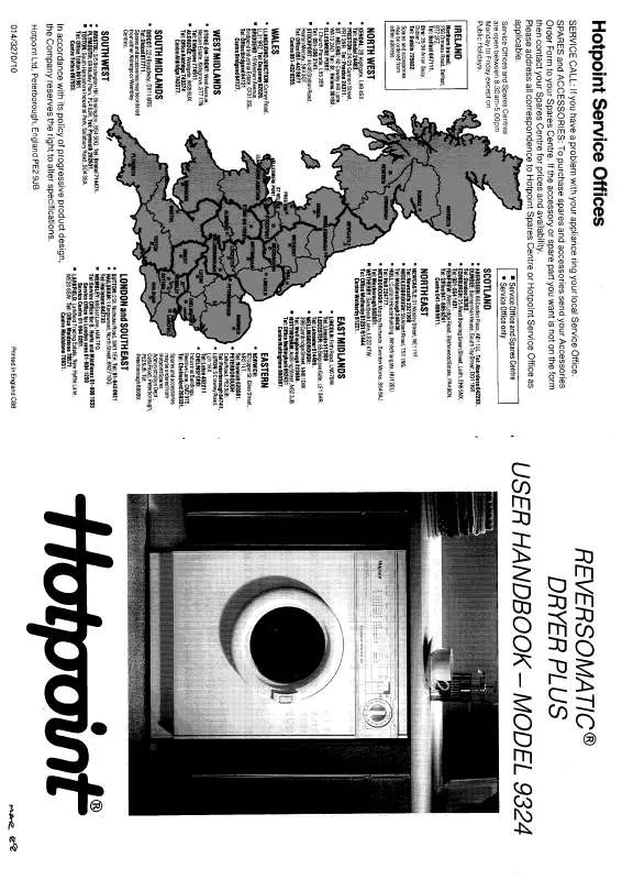 Mode d'emploi HOTPOINT-ARISTON HB9324