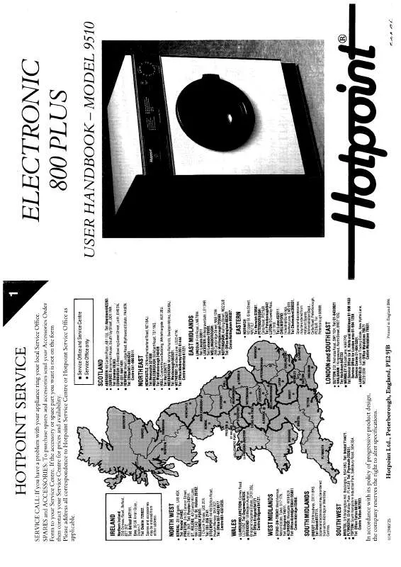 Mode d'emploi HOTPOINT-ARISTON HB9510