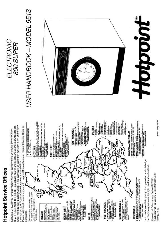 Mode d'emploi HOTPOINT-ARISTON HB9513