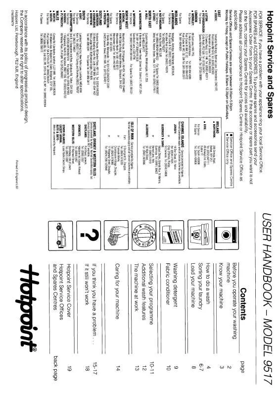 Mode d'emploi HOTPOINT-ARISTON HB9517