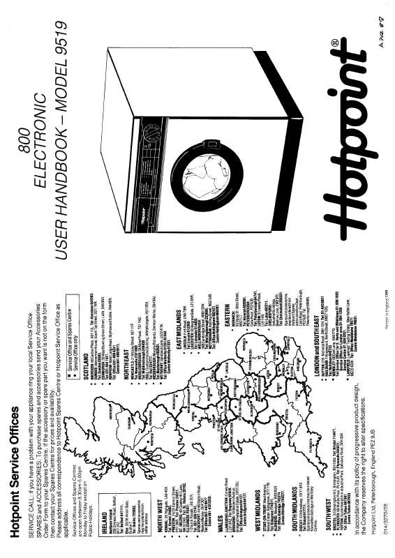 Mode d'emploi HOTPOINT-ARISTON HB9519