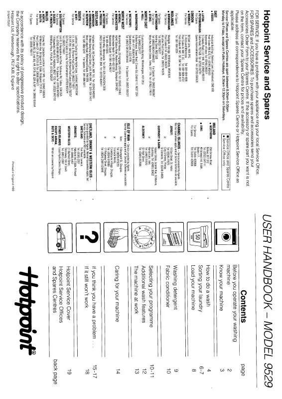 Mode d'emploi HOTPOINT-ARISTON HB9529