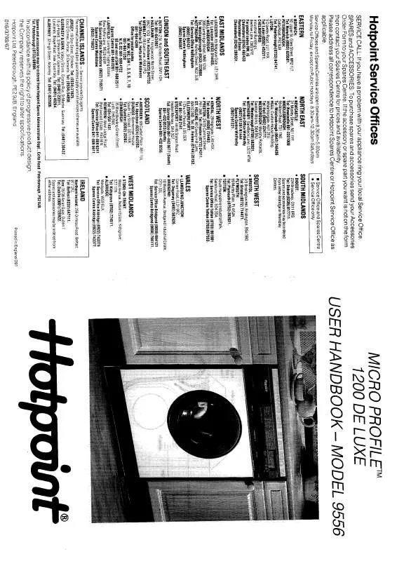 Mode d'emploi HOTPOINT-ARISTON HB9556