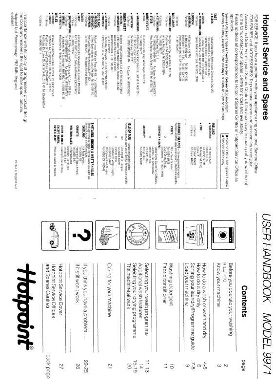 Mode d'emploi HOTPOINT-ARISTON HB9971