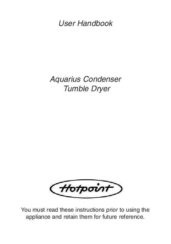 Mode d'emploi HOTPOINT-ARISTON HBTDC30