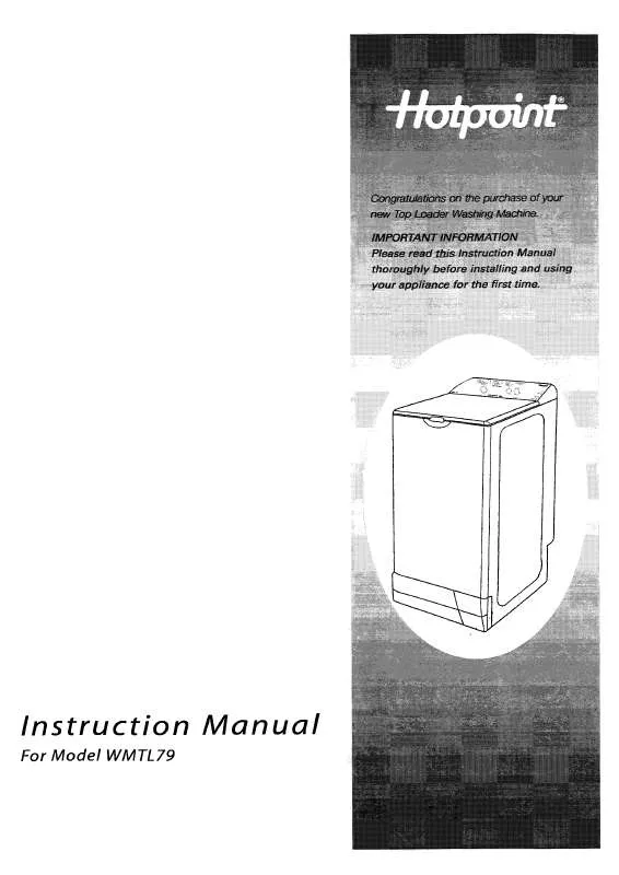 Mode d'emploi HOTPOINT-ARISTON HBWMTL79