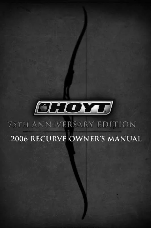 Mode d'emploi HOYT RECURVE-2006