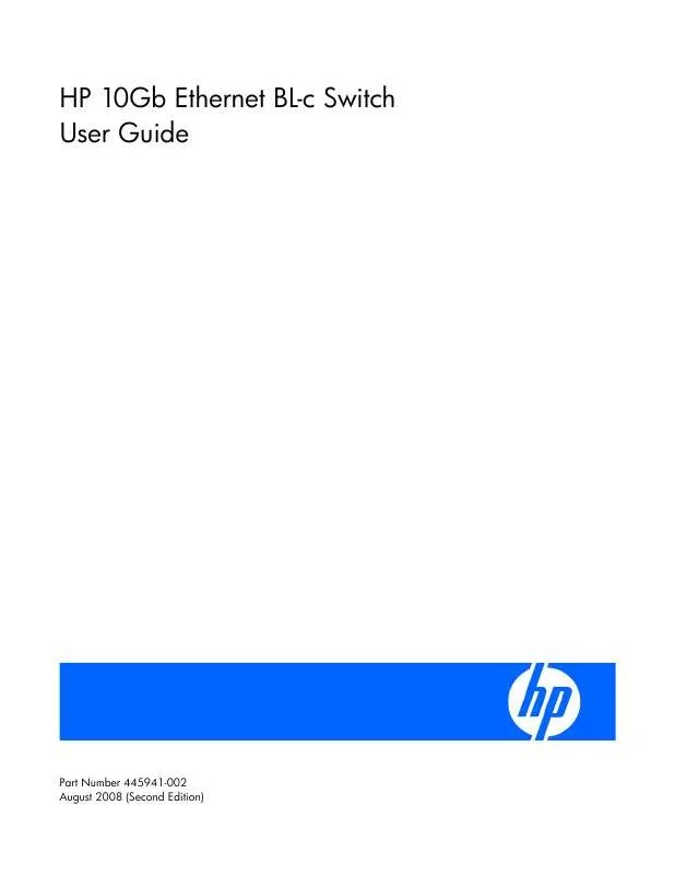 Mode d'emploi HP 10GB ETHERNET BL-C SWITCH FOR C-CLASS BLADESYSTEM