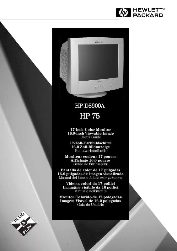 Mode d'emploi HP 17 INCH MONITOR