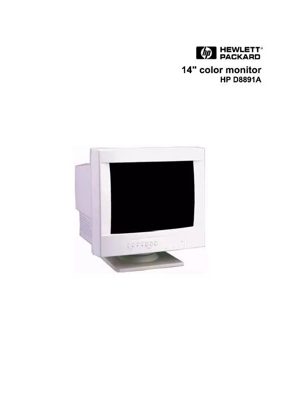 Mode d'emploi HP 40 14 INCH COLOR MONITOR