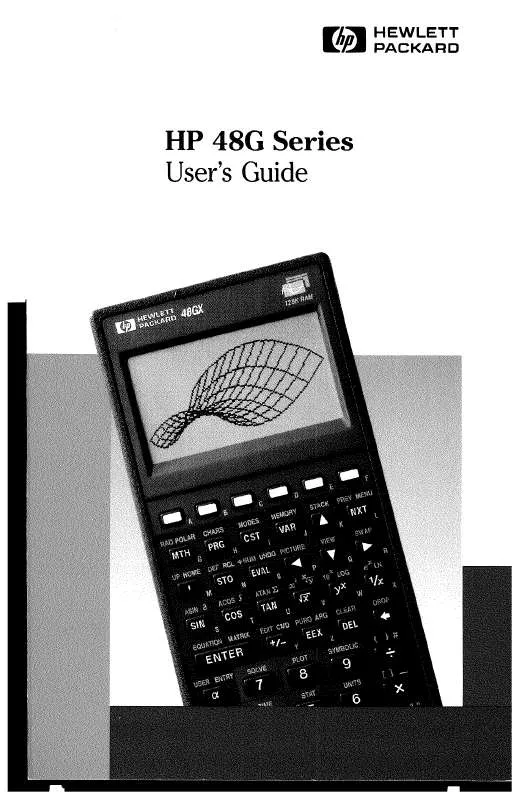 Mode d'emploi HP 48G GRAPHING CALCULATOR