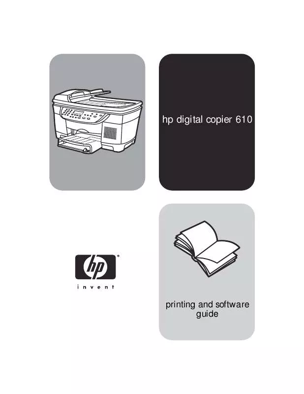 Mode d'emploi HP 610 DIGITAL PRINTER