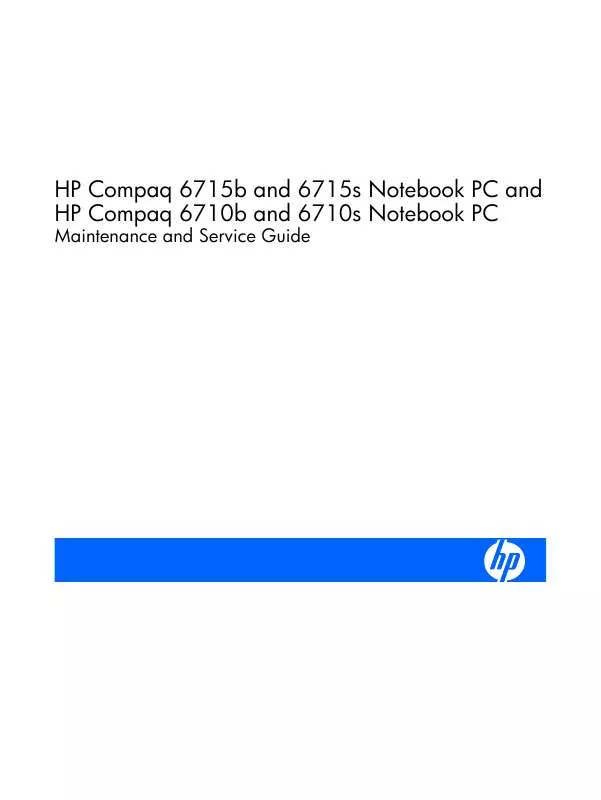 Mode d'emploi HP 6710S