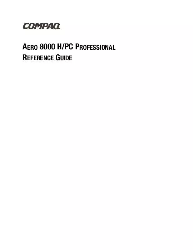 Mode d'emploi HP AERO 8000