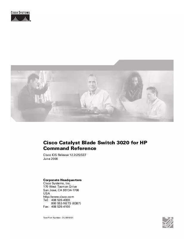 Mode d'emploi HP CISCO CATALYST BLADE SWITCH 3020 FOR C-CLASS BLADESYSTEM