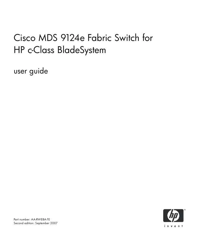 Mode d'emploi HP CISCO MDS 9020 FABRIC SWITCH