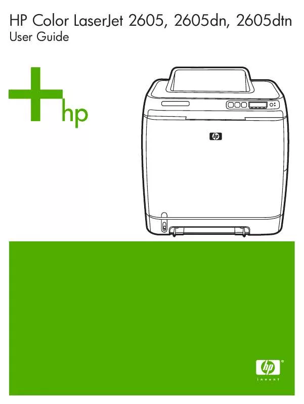 Mode d'emploi HP COLOR LASERJET 2605