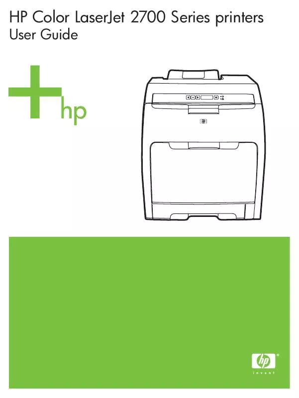 Mode d'emploi HP COLOR LASERJET 2700