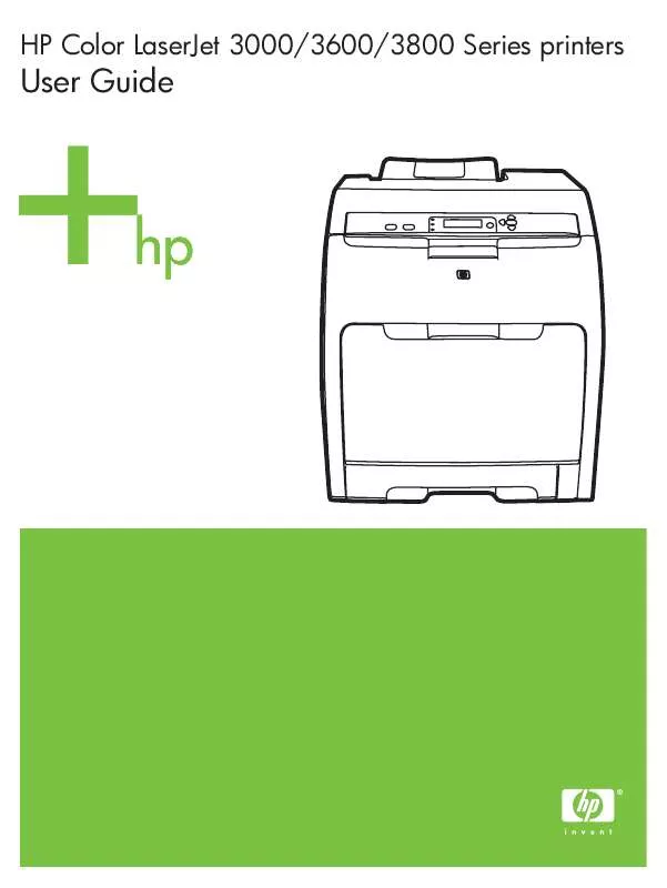 Mode d'emploi HP COLOR LASERJET 3600