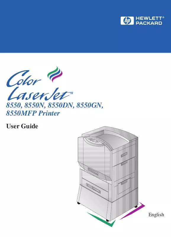 Mode d'emploi HP COLOR LASERJET 8550