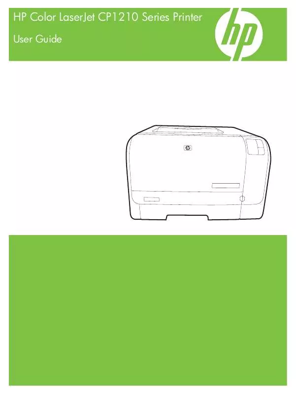 Mode d'emploi HP COLOR LASERJET CP1210