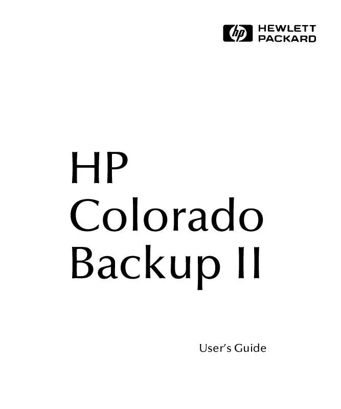 Mode d'emploi HP COLORADO 20GB TRAVAN DRIVE