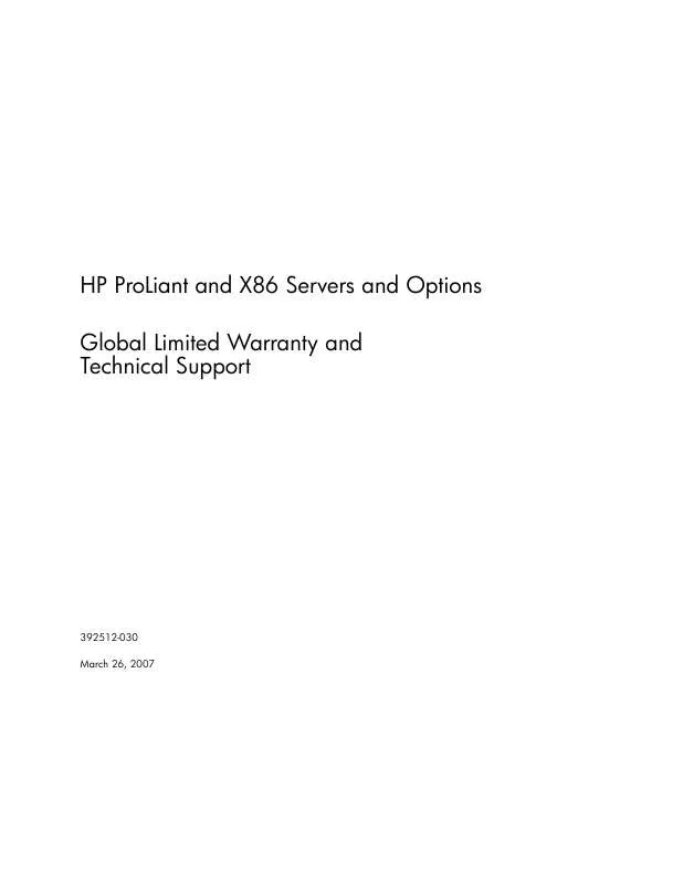 Mode d'emploi HP COMPAQ PROLIANT 400 SERVER