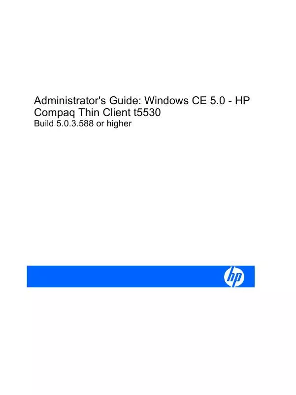 Mode d'emploi HP COMPAQ T5530 THIN CLIENT