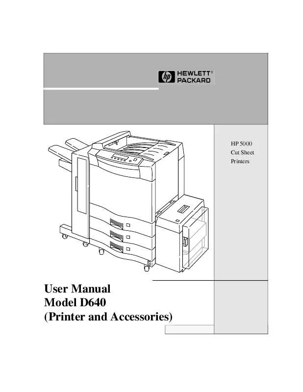 Mode d'emploi HP D640