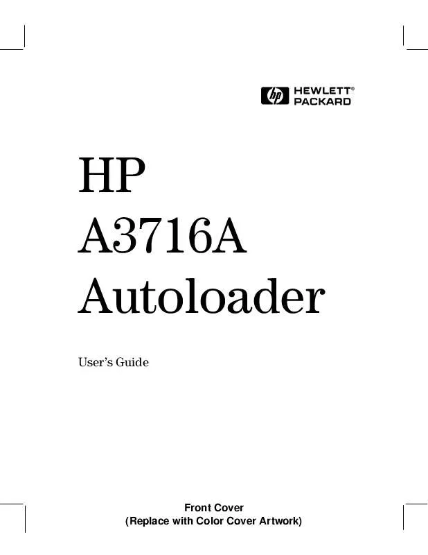 Mode d'emploi HP DDS-3 TAPE AUTOLOADER