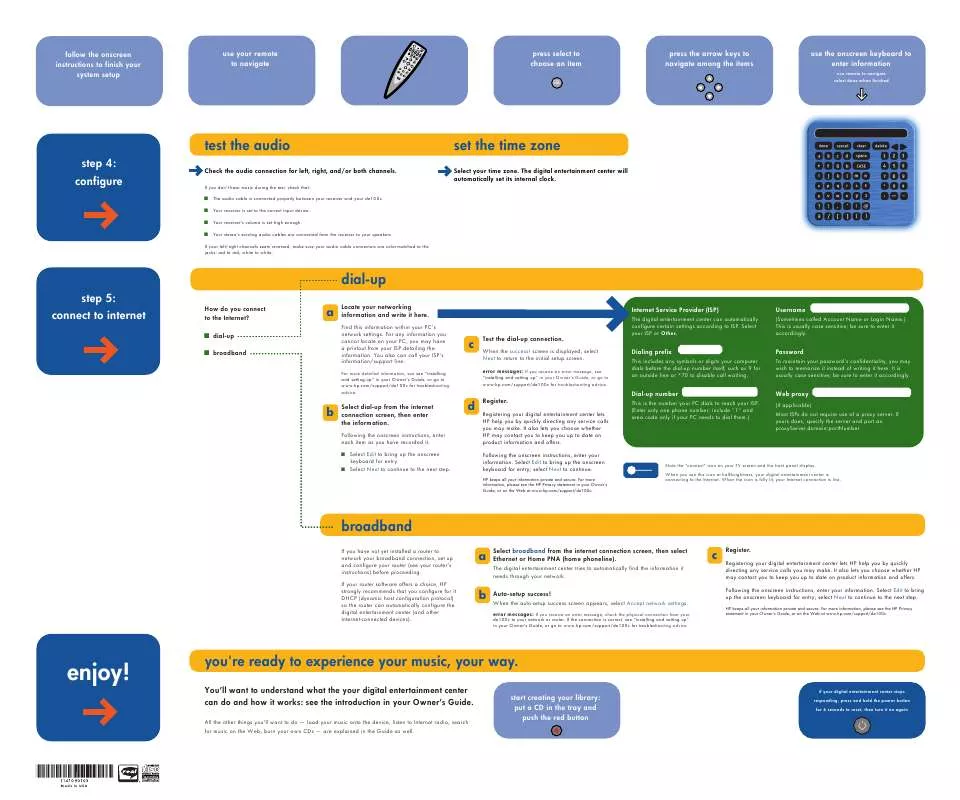 Mode d'emploi HP DE100C