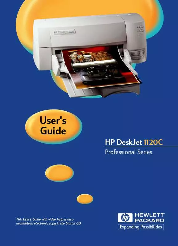 Mode d'emploi HP DESKJET 1120CXI