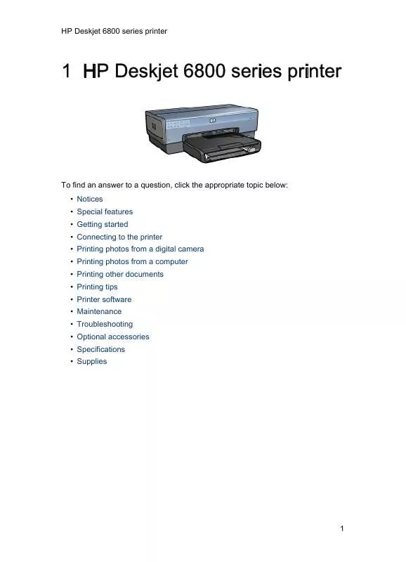 Mode d'emploi HP DESKJET 6830V