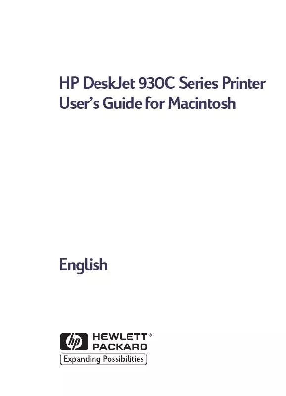 Mode d'emploi HP DESKJET 930/932C