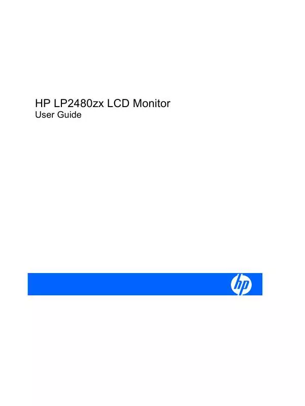 Mode d'emploi HP DREAMCOLOR LP2480ZX PROFESSIONAL DISPLAY