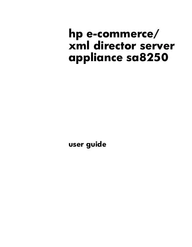 Mode d'emploi HP E-COMMERCE/XML DIRECTOR SA8250