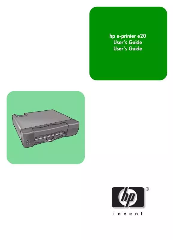 Mode d'emploi HP E-PRINTER E20