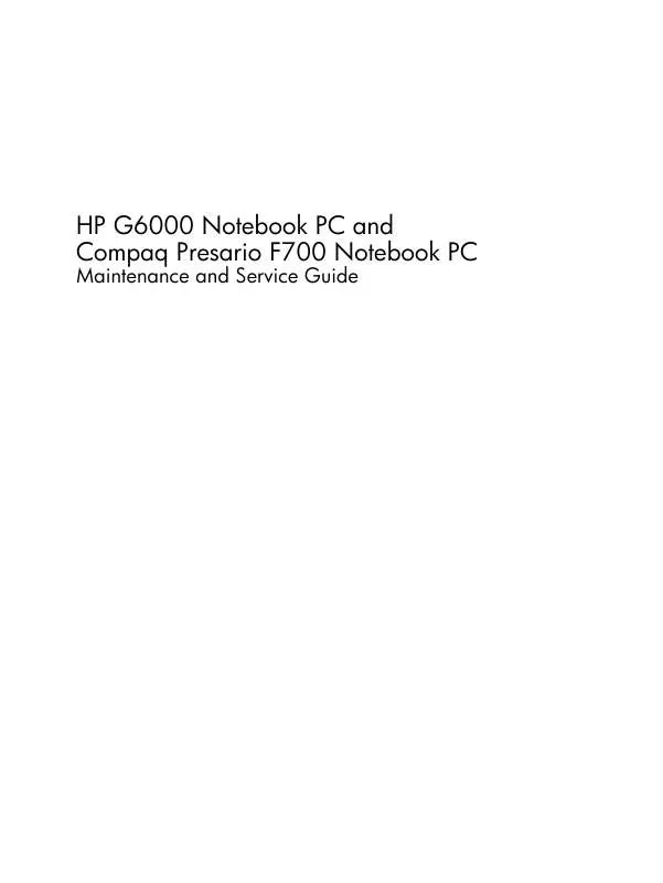 Mode d'emploi HP G6091EA