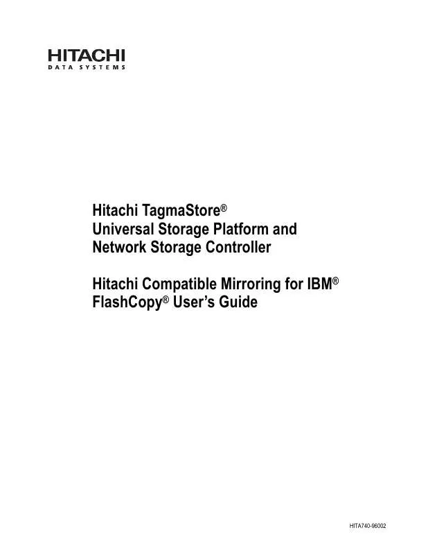 Mode d'emploi HP HITACHI FLASHCOPY MIRRORING FOR MAINFRAME SOFTWARE