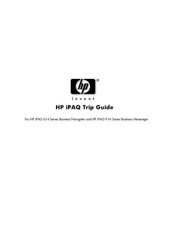 Mode d'emploi HP IPAQ 914 BUSINESS MESSENGER