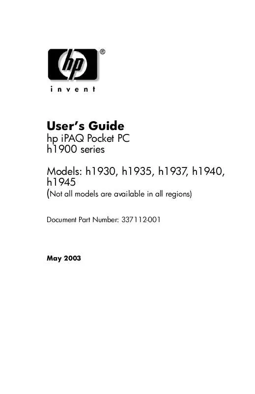 Mode d'emploi HP IPAQ H1915